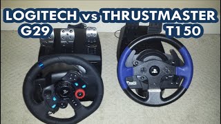 Logitech G29G923 vs Thrustmaster T150 [upl. by Ehav]