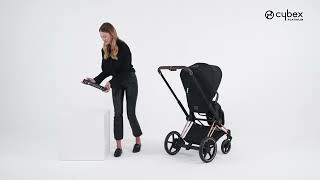 How to Charge and Install the Battery I ePRIAM Stroller I CYBEX [upl. by Tammie]