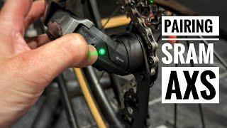 SRAM AXS eTap groepset Koppelen  Achterderailleur ➡️ Voorderailleur ➡️ Shifters [upl. by Abdu557]