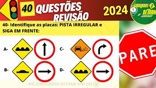 SIMULADO DO DETRAN 2024  REVISÃO PARA PROVA PROVA 3001 [upl. by Bourn]