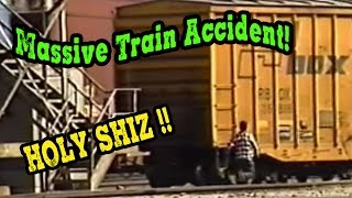 Massive Train Derailment Caught on film [upl. by Innek483]