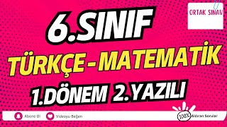 6 Sınıf 1 Dönem 2 Yazılı Matematik ve Türkçe Ortak Sınav [upl. by Akinorev50]