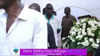 Mama Beldina Akeyo Wakiaga procession from kisumu  Rusinga [upl. by Sidonnie]