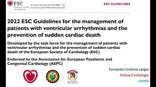 Revisión 2022 ESC Guidelines for the management ventricular arrhythmias and of sudden cardiac death [upl. by Suertemed]