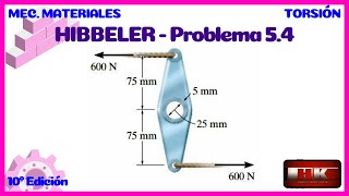 Problema 54 TORSIÓN Mecánica de Materiales Hibbeler 10 [upl. by Sean]