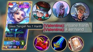 TIPS HARITH GOLD LANE SPAM SKILL DI MENIT 2  HARITH TOP 1 GLOBAL 2022 GAMEPLAY  HARITH BEST BUILD [upl. by Alael]