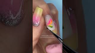 Rallongement chablon ongles acrygel nailart papillon 🥰 [upl. by Tab]