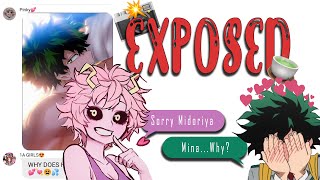 BnhaMha text😈Mina exposes Dekus Instagram😈 Losing VCards😳 [upl. by Nywled]