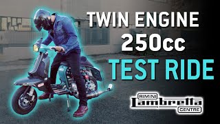 TWIN Engine Lambretta 250cc TEST RIDE  Casa Performance  Rimini Lambretta Centre [upl. by Ree5]