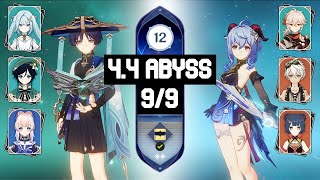 C1 Wanderer Hypercarry  C6 Ganyu Melt  Spiral Abyss 44 Floor 12 9 Stars  Genshin Impact [upl. by Anihcak]