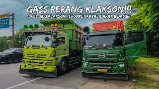 FULL PERANG KLAKSON Terompet Kapal Darat X Basuri Dump Trailer New Hino 500  Hino TI  Isuzu Giga [upl. by Manda]