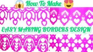 Easy Makeing Border Design How To Make Easy Paper CraftPaper Crafting Design [upl. by Ahsenahs]