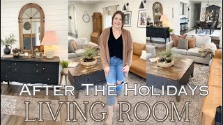 HOW TO DECORATE YOUR HOME AFTER THE HOLIDAYSWINTER HOME DECORATING IDEAS 2024LIVING ROOM MAKEOVER [upl. by Neffets]