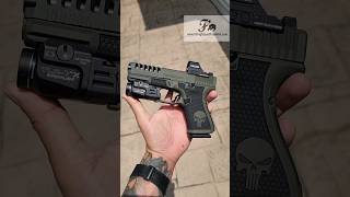 Gen 5 Glock 19 modified by Firing Squad Firearms Punisher Logo in stippling holosun 507c tlr7x [upl. by Aldos]