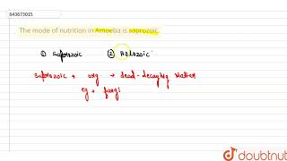 The mode of nutrition in Amoeba is saprozoic  7  KINGDOM CLASSIFICATION I  BIOLOGY  ICSE [upl. by Uahc]