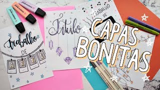 COMO FAZER CAPAS PARA TRABALHOS ESCOLARES OU BULLET JOURNAL [upl. by Rimidalv555]