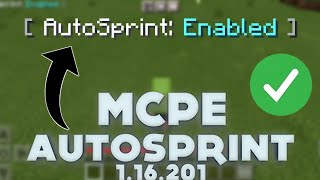 How to get AutoSprint for MCPE 116201マイクラpe 自動で走る方法 [upl. by Isabea29]