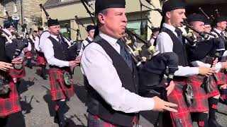 Pitlochry Highland Games Opening Parade Atholl Street [upl. by Aya]