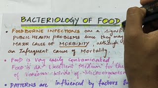 Bacteriology of food  Applied microbiology  Handwritten notes [upl. by Nelly]