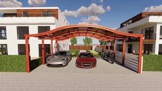 Amas M model durable carport car cover [upl. by Kcaj]