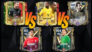 CECH VS BOUNOU VS MAIGNAN VS EDERSON VS DIOGO COSTA  ¿ QUIEN ES EL MEJOR PORTERO FC MOBILE [upl. by Abdul]