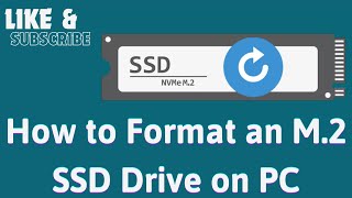 How to Format an M2 SSD Drive on PC [upl. by Attennaej240]