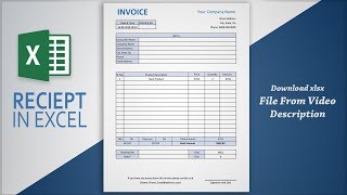 Creating Professional Invoice in Excel  Receipt Making Tutorial  Free Template [upl. by Im]