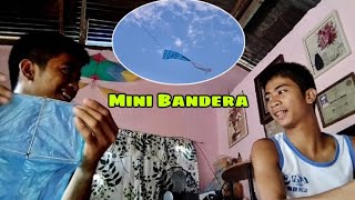 Super Mini Bandera Smallest flag kite SARANGGOLA vlog [upl. by Ahoufe632]