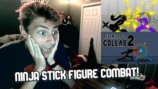 STICK FIGURE NINJAS The Imitator 1 and 2 Collab  REACTION [upl. by Yleen]