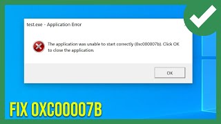 Fix Application Error 0xc00007b0xc000007b on Windows 2024 Step by Step [upl. by Cynthy]