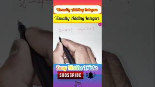 Visually Adding Integers youtubeshorts maths shorts [upl. by Eecak]