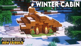 Minecraft How to Build a Winter Cabin  Winter Cabin Tutorial [upl. by Farand]