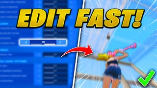 How to INSTANTLY EDIT FASTER in Fortnite Console amp PC [upl. by Hannala]