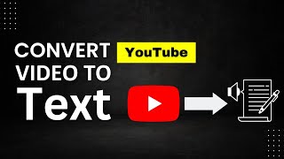 How to Convert YouTube Videos to text for Free  Video to Text Converter 2023 [upl. by Arezzini]