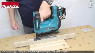 Test sztyfciarki akumulatorowej Makita DBN500 nailer Makita DBN500 [upl. by Hayikaz]