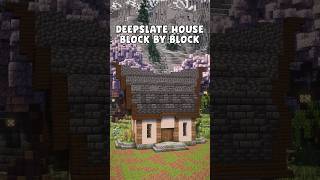 How to build a EASY Deepslate house BLOCK BY BLOCK  minecraft shorts [upl. by Benjie]