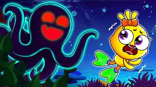 Spooky Sea Monster  Who Is Under The Sea  Spooky Halloween by Baby Color Kids Songs [upl. by Lebasiairam]