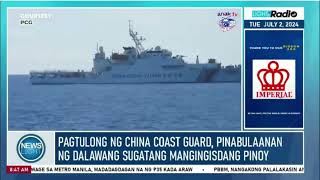 Pagtulong ng China Coast Guard pinabulaanan ng dalawang sugatang mangingisdang Pinoy [upl. by Yokum]