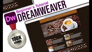 100K viewsDreamweaver Beginners Tutorial  Create first Webpage [upl. by Eniar]