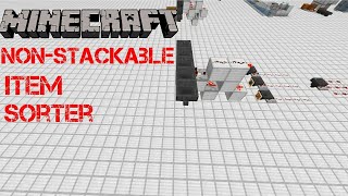 Minecraft Bedrock Redstone Nonstackable item sorter [upl. by Halilak]