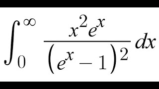 Feynman Integration Example 139  ∫ from 0 to ∞ of x²  ex  ex  1² dx [upl. by Saxet]