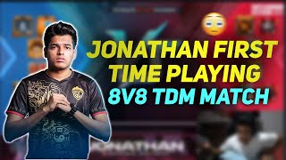 JONATHAN FIRST TIME PLAYING 8V8 TDM FIGHT 🔥 [upl. by Anaile597]