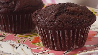 Chocolate Yogurt Muffins Recipe Demonstration  Joyofbakingcom [upl. by Ennasil401]