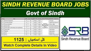 Sindh Revenue Board Jobs 2024  Social Circle [upl. by Gaylord]