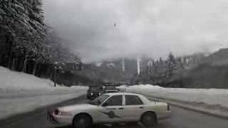 MD 500 helicopter landing on Interstate 90 [upl. by Mahmoud]