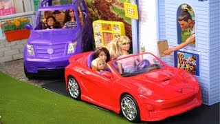 Barbie Doll Drive Thru Restaurant Work Routine with Miniature Doll Food [upl. by Ker125]