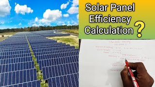 Solar Panel Efficiency Calculationomegaelectrical [upl. by Lambert878]