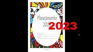 Planner professor 2023 no tema Romero Britto caderno de planejamento anual [upl. by Yellat]