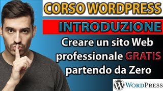 Come creare un sito Web con WordPress partendo da zero  Corso Gratis 🌐 [upl. by Endo]