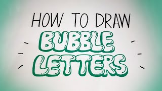 How to draw BUBBLE LETTERS  Easy graffiti style lettering  Bubble letters graffiti [upl. by Dredi]